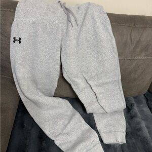 Under Armour Gray Sweatpants Elastic Cuffs Fleece